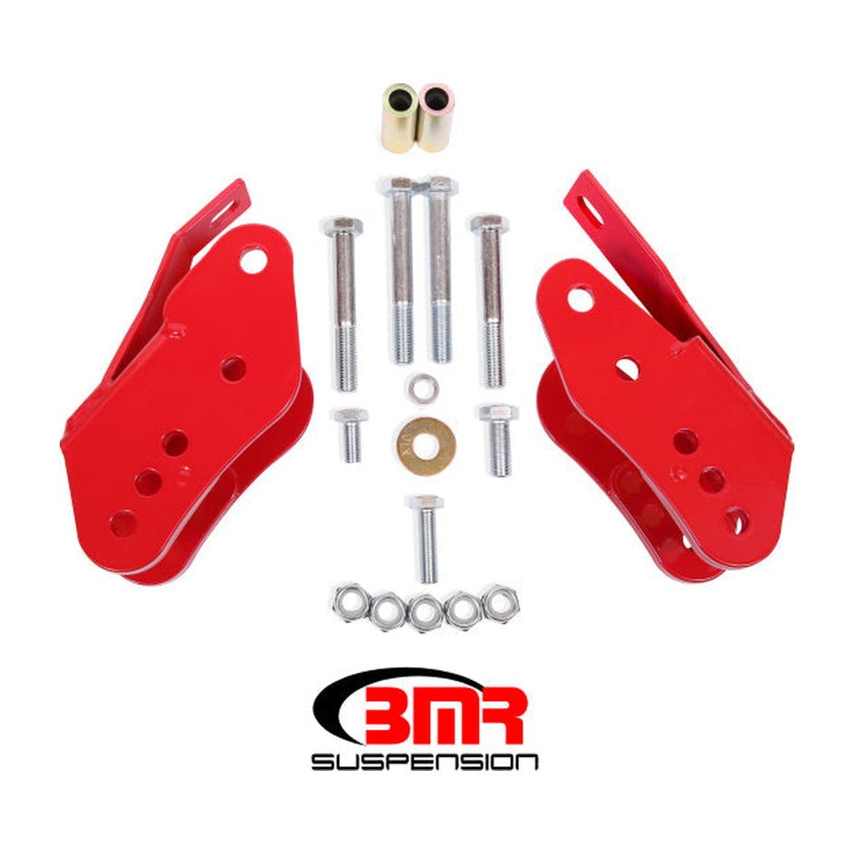 BMR Suspension BMR 05-14 S197 Mustang Bolt-On Control Arm Relocation Brackets - Red