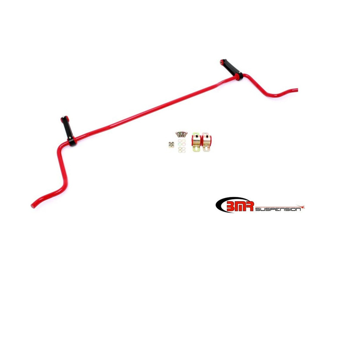 BMR Suspension BMR 05-10 S197 Mustang Rear Solid 22mm Sway Bar Kit w/ Bushings & Billet Links - Red