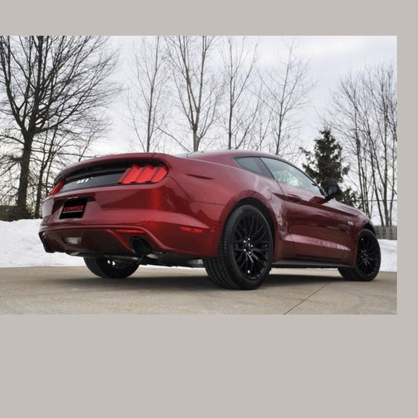 CORSA Performance Corsa 2015-2017 Ford Mustang GT Fastback 5.0 3in Xtreme Cat Back Exhaust w/ Dual Black 4.5in Tips, installed