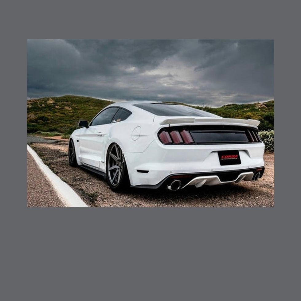 CORSA Performance Corsa 2015-2017 Ford Mustang GT 5.0 3in Cat Back Exhaust Polish Dual Tips (Sport), installed