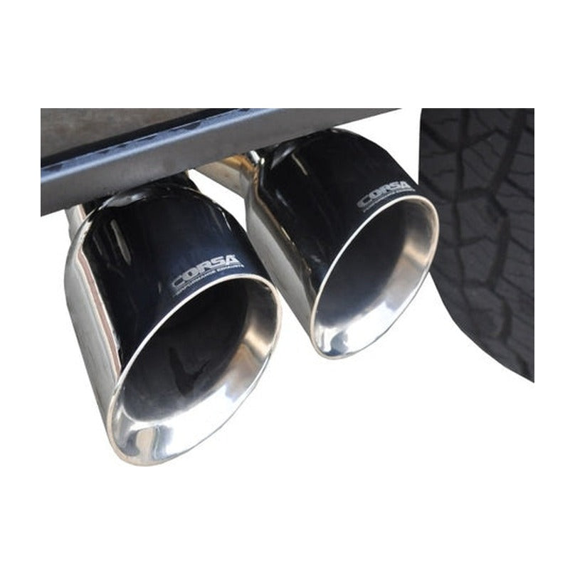CORSA Performance Corsa 15-20 Ford F-150 5.0L V8 (Super Crew Cab) Polished Sport Single Side Dual 4in Tips CB Exhaust, installed