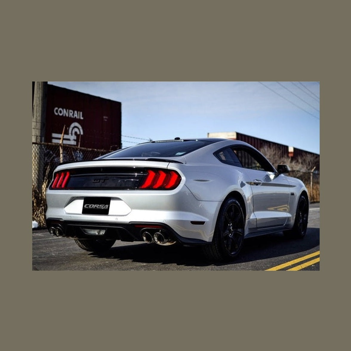 CORSA Performance Corsa 2018-2023 Ford Mustang GT Fastback 5.0L 3in Cat-Back System Dual Rear Exit w/ 4in Black Tips, installed