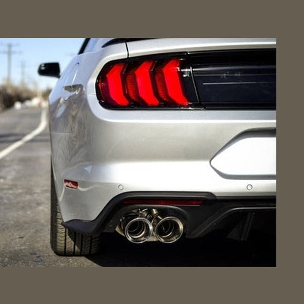 CORSA Performance Corsa 2018-2023 Ford Mustang GT Fastback 5.0L 3in Sport Axle-Back Exhaust w/ 4in Black Tips, installed