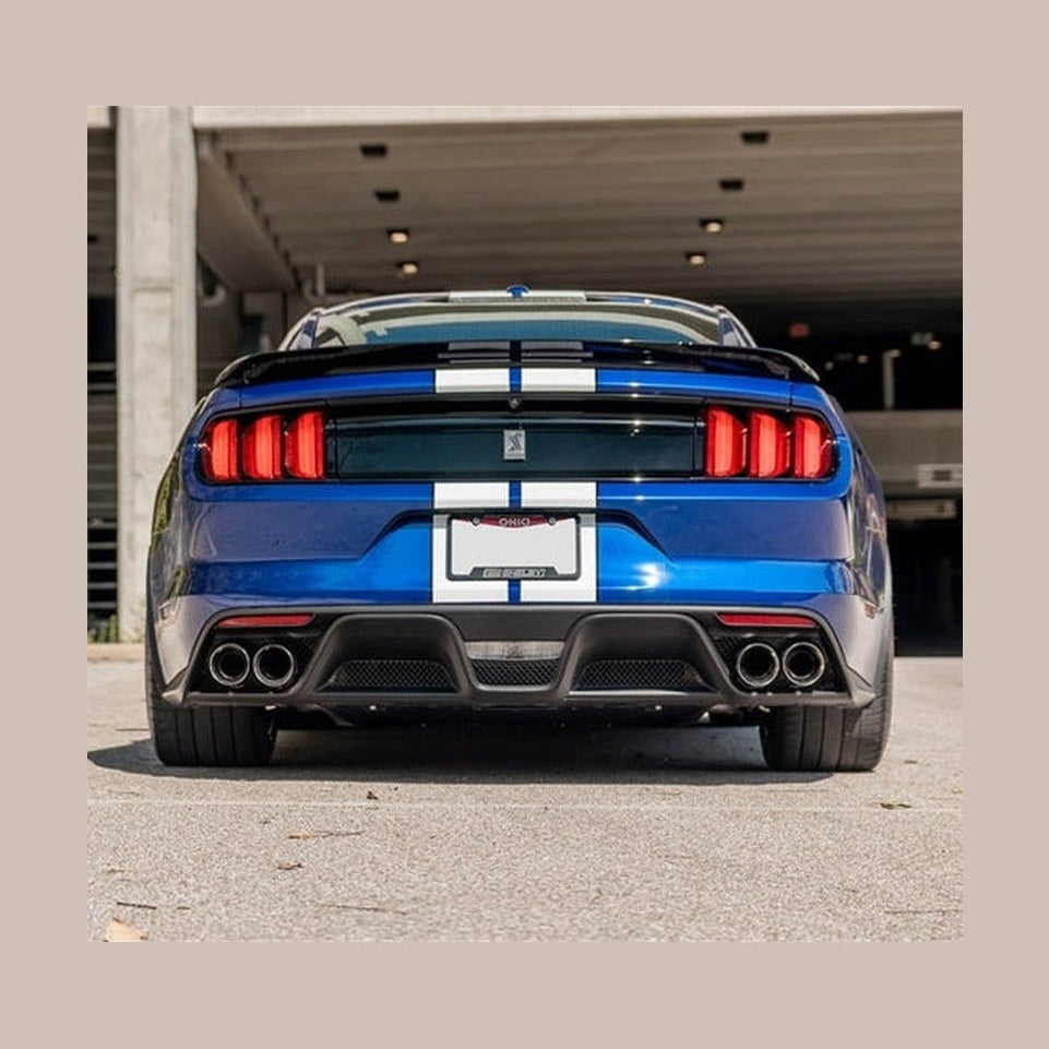 CORSA Performance Corsa 2015-2020 Ford Mustang GT350/R 5.2L V8 Dual Rear Cat-Back- Stainless Dual Rear Exit, installed