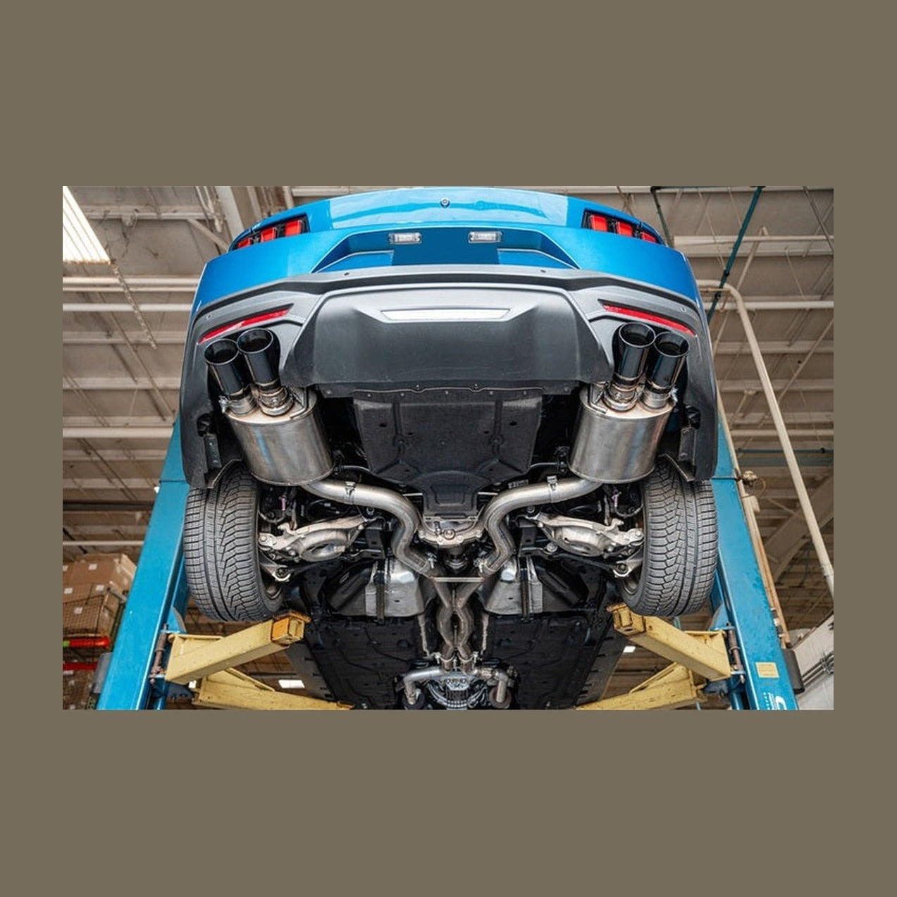 CORSA Performance Corsa 2024-2025 Ford Mustang V8 5.0L 3in Cat-Back Exhaust System w/ Twin 4in Black Straight Tips, installed