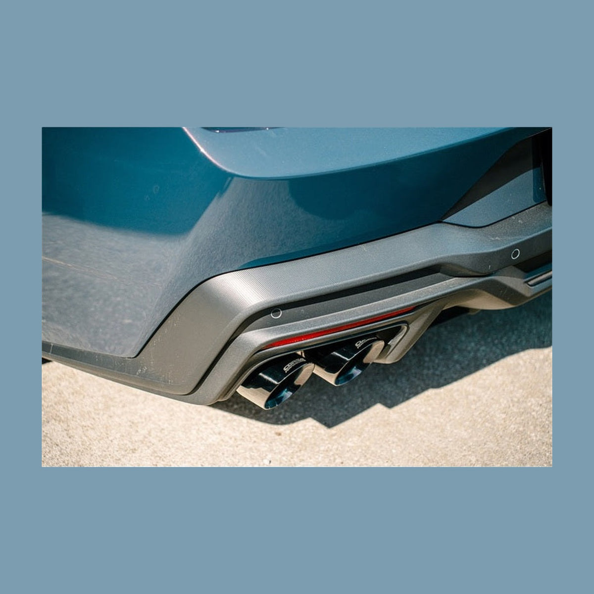 CORSA Performance Corsa 24+ Ford Mustang Dark Horse 5.0L 3in Dual Rear Cat-Back w/Twin 4.5in Black PVD Slash Tips, installed