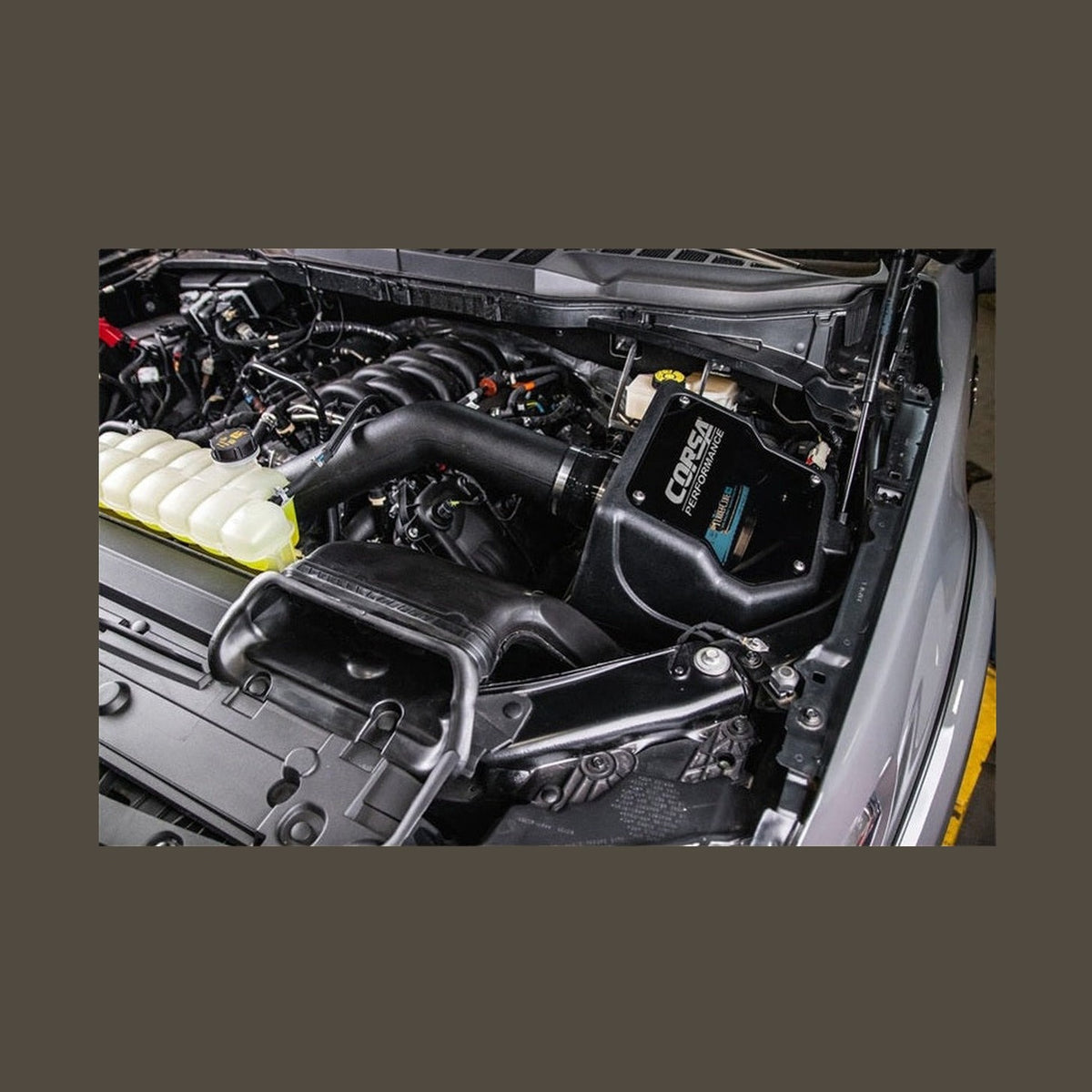 CORSA Performance Corsa 2021-2025 Ford F150 5.0L V8 Cold Air Intake with Powercore Filter, installed