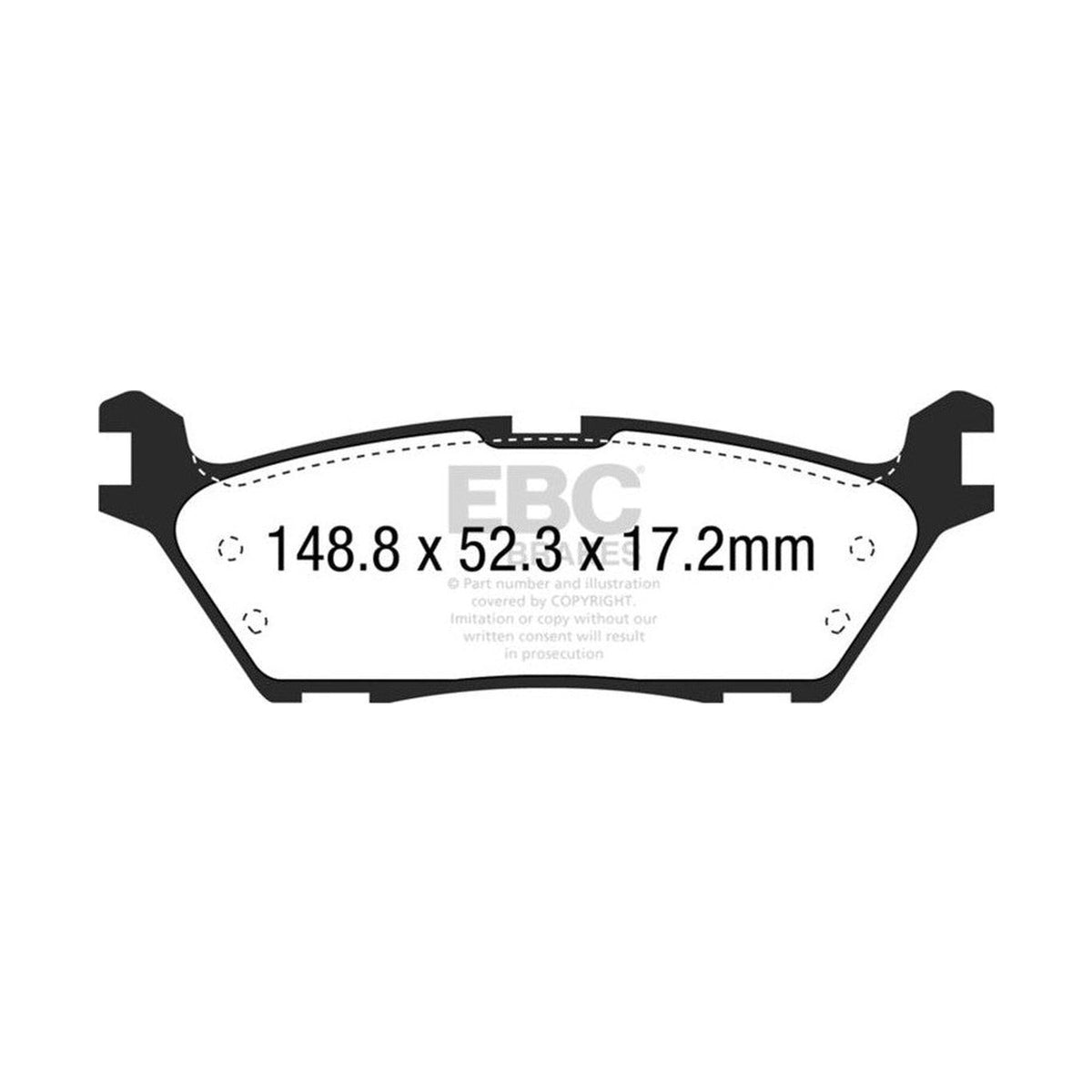 EBC EBC 15+ Ford F150 2.7 Twin Turbo (2WD) Electric PB Greenstuff Rear Brake Pads