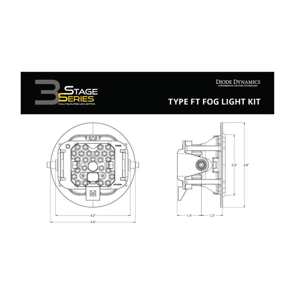 Diode Dynamics Diode Dynamics SS3 Sport Type FT Kit ABL - Yellow SAE Fog