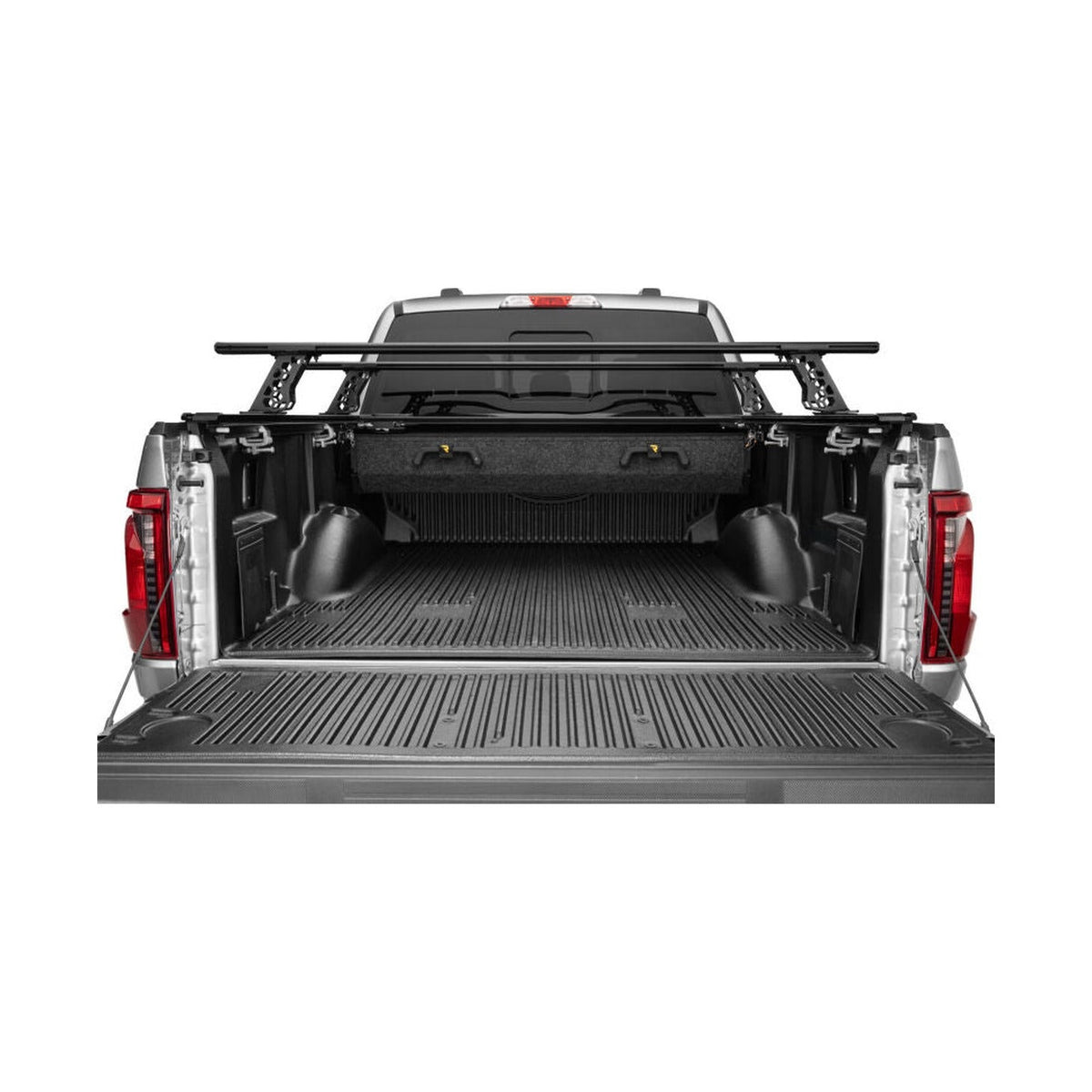 Go Rhino Go Rhino 15-22 Ford F-150 / 19-22 RAM 1500 / 07-21 Toyota Tundra XRS Cross Bars Kit - Tex. Blk, installed
