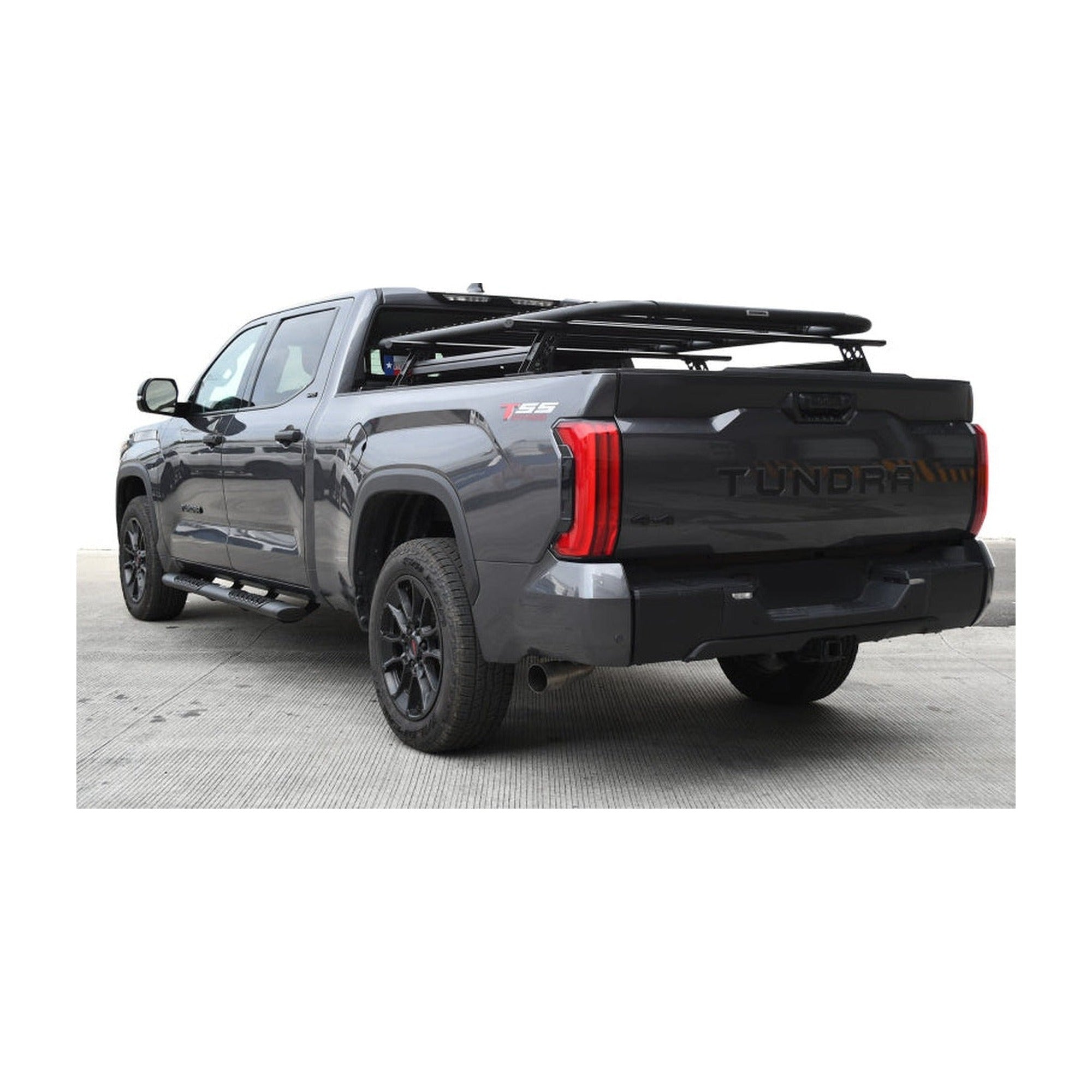 Go Rhino Go Rhino 15-22 Ford F-150 / 19-22 RAM 1500 / 07-21 Toyota Tundra XRS Cross Bars Kit - Tex. Blk, installed