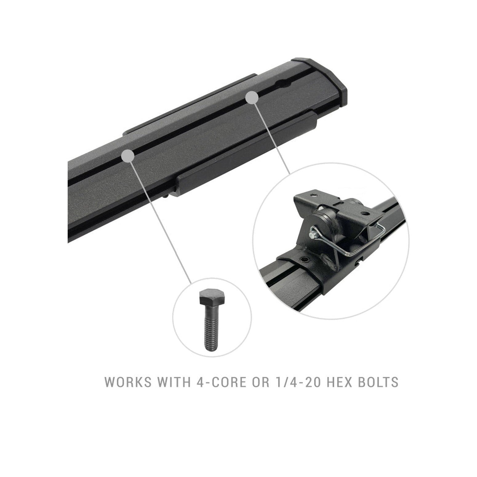 Go Rhino Go Rhino 15-22 Ford F-150 / 07-21 Toy. Tundra XRS Cross Bars Kit - Tex Blk (Attch Tonneau Cvr T-Trk)