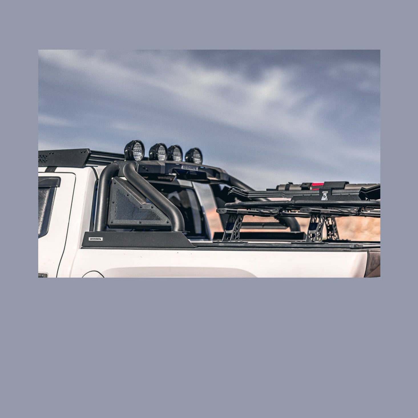 Go Rhino Go Rhino 15-22 Ford F-150 / 07-21 Toy. Tundra XRS Cross Bars Kit - Tex Blk (Attch Tonneau Cvr T-Trk), installed