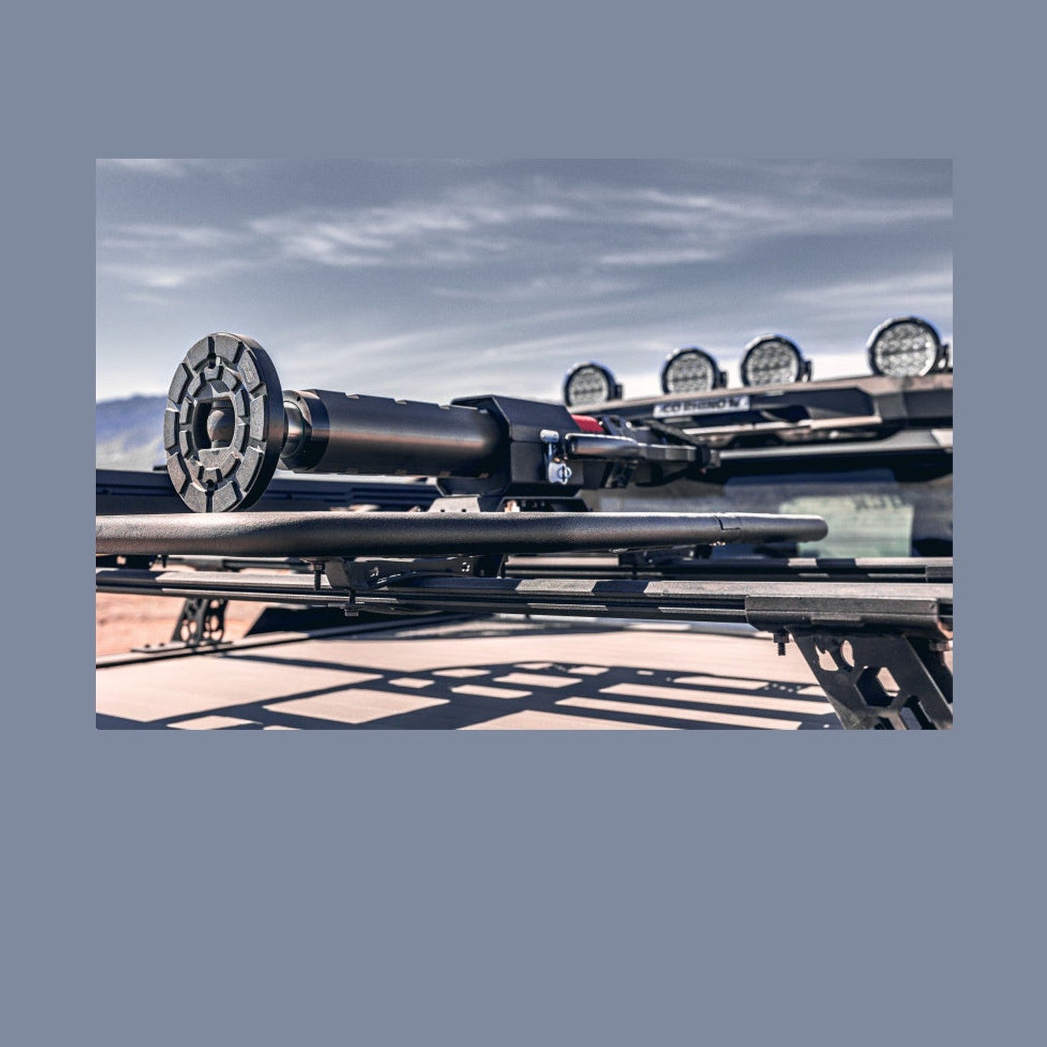 Go Rhino Go Rhino 15-22 Ford F-150 / 07-21 Toy. Tundra XRS Cross Bars Kit - Tex Blk (Attch Tonneau Cvr T-Trk), installed