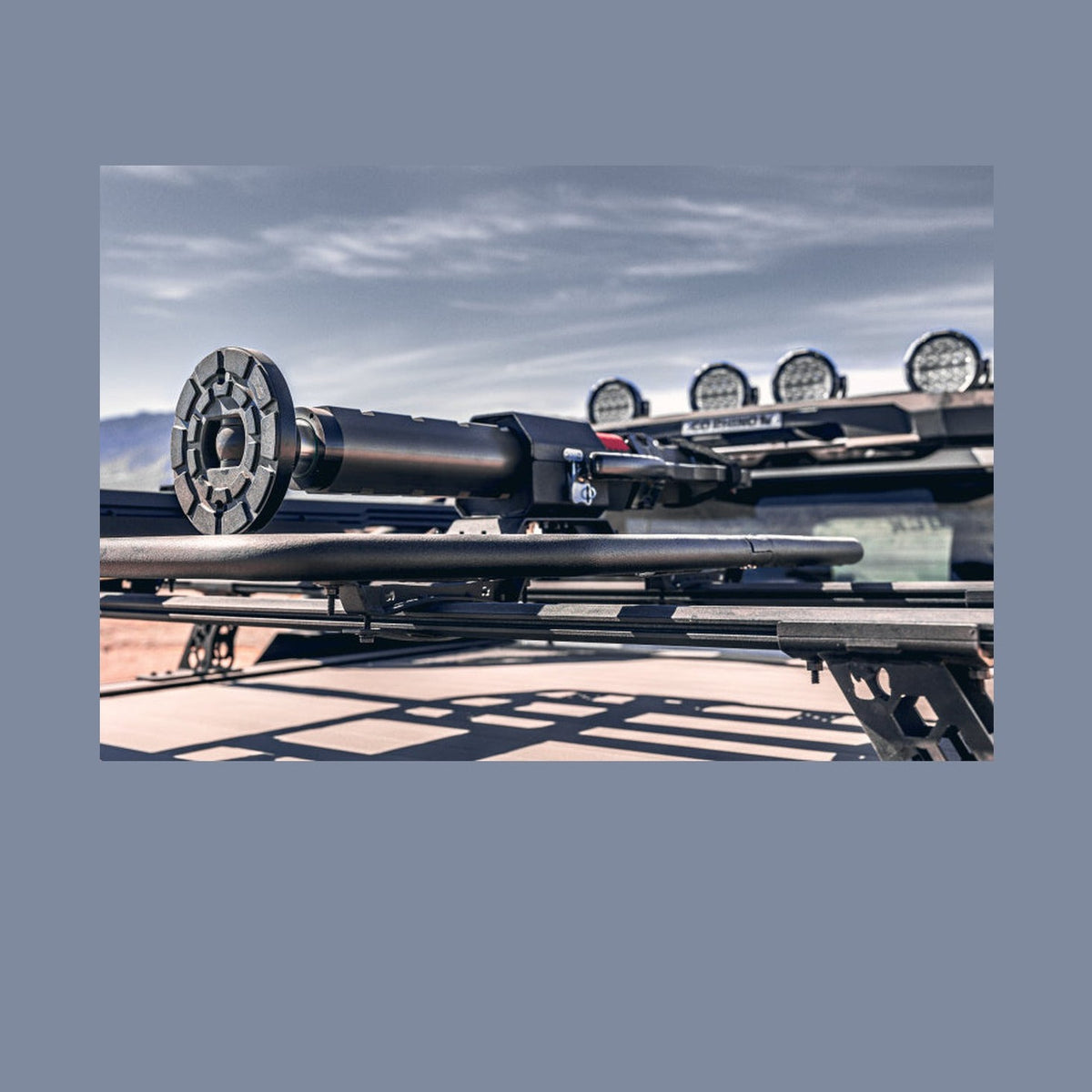 Go Rhino Go Rhino 15-22 Ford F-150 / 07-21 Toy. Tundra XRS Cross Bars Kit - Tex Blk (Attch Tonneau Cvr T-Trk), installed