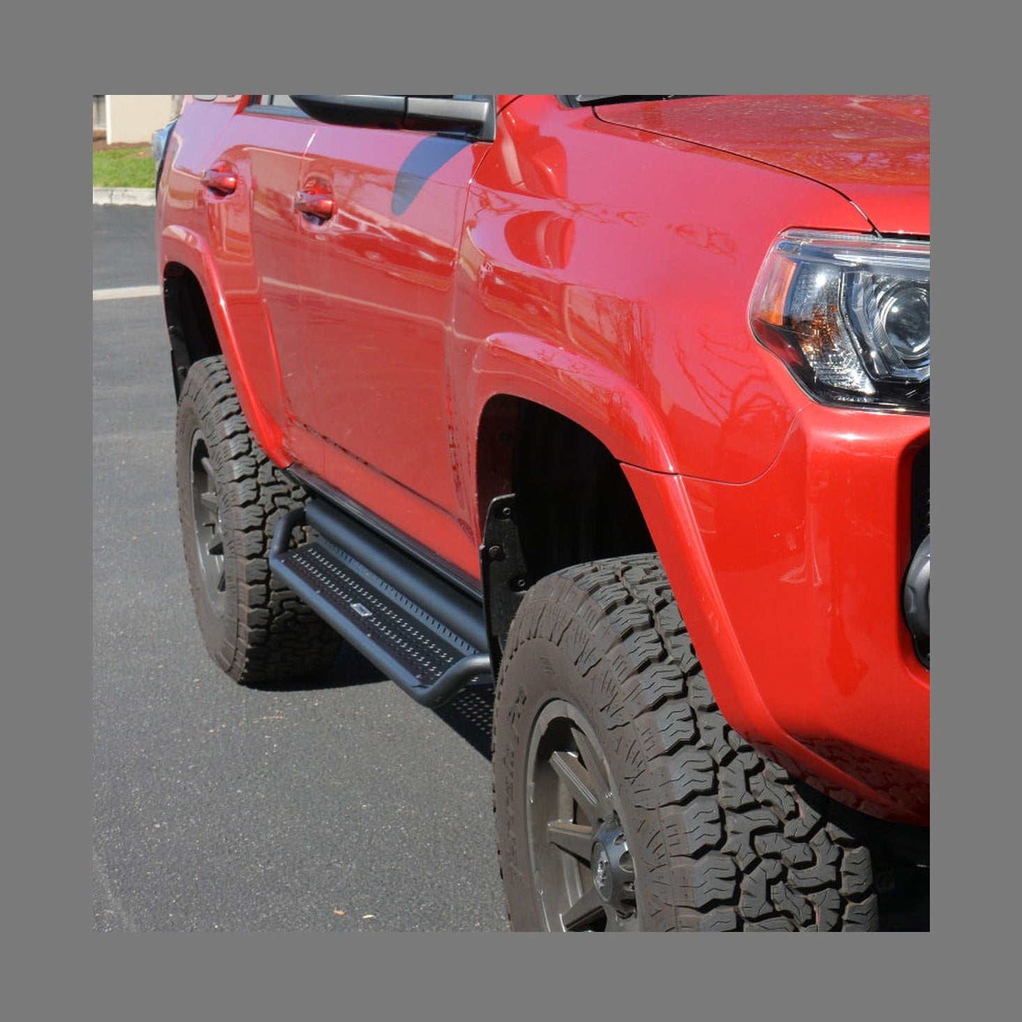 Go Rhino Go Rhino Dominator Extreme D1 Side Steps - Tex Blk - 80in, installed