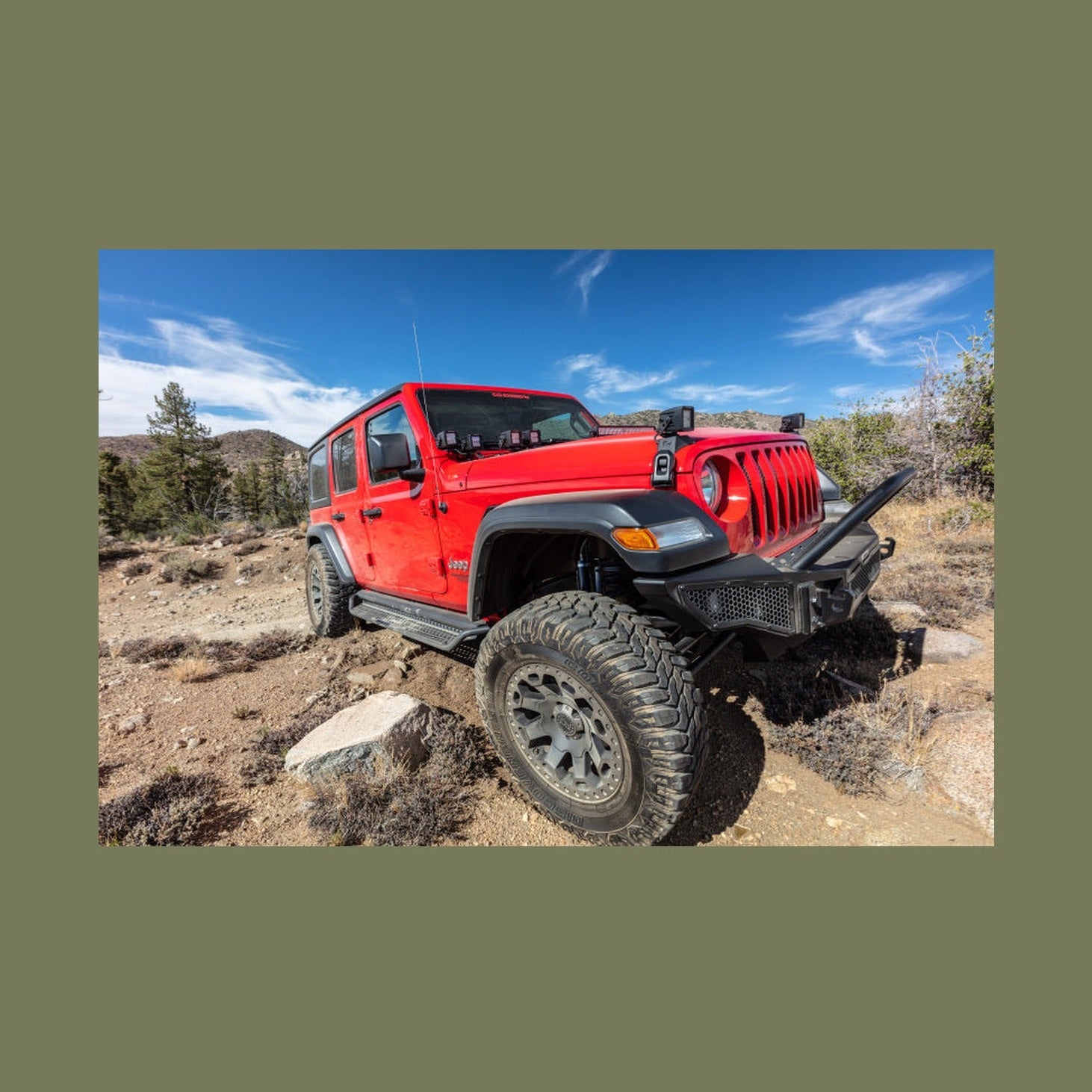 Go Rhino Go Rhino Dominator Extreme D1 Side Steps - Tex Blk - 80in, installed