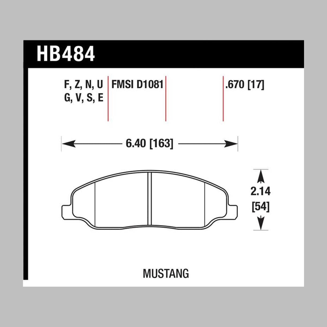 Hawk Performance Hawk 05-10 Ford Mustang GT & V6 / 07-08 Shelby GT HP+ Street Front Brake Pads
