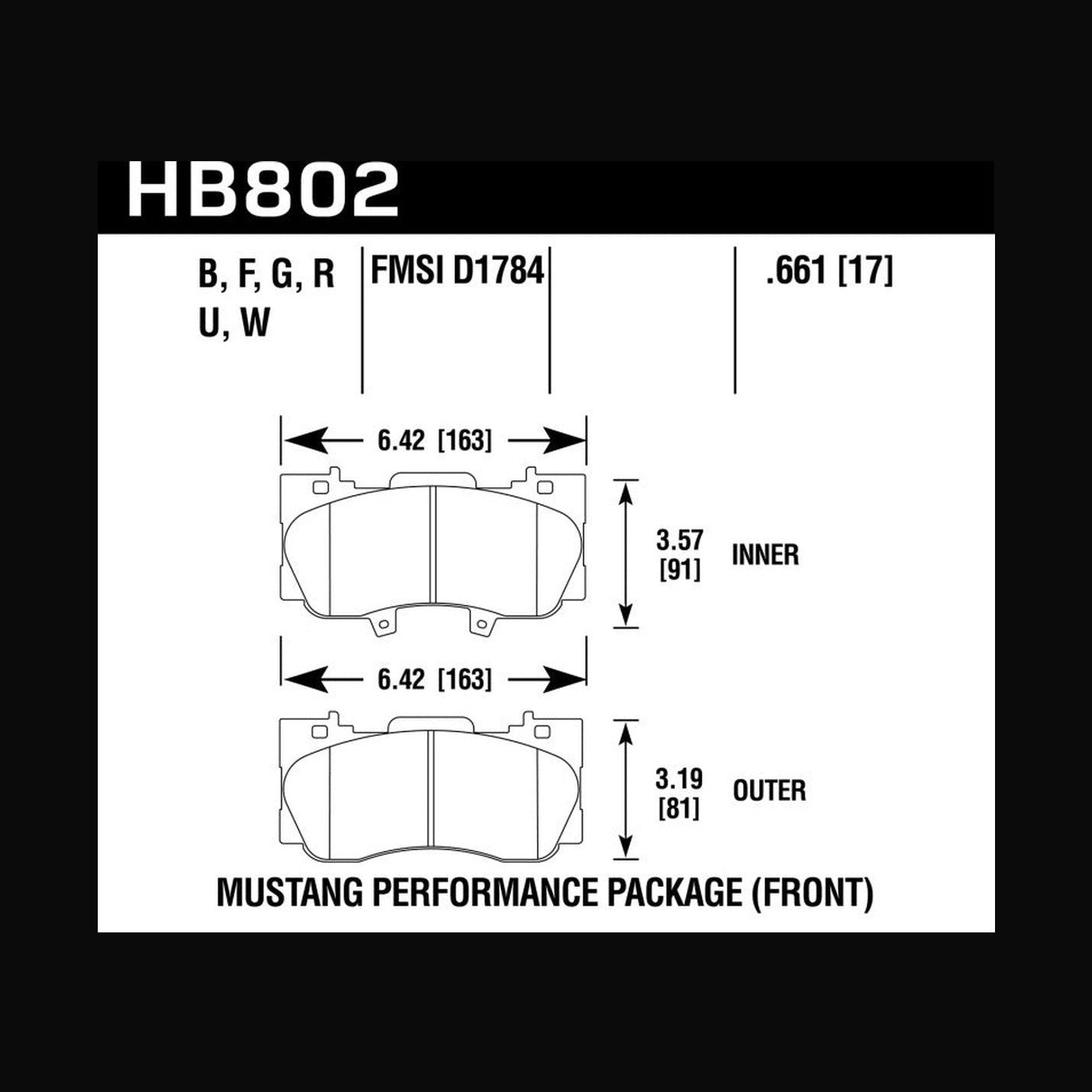 Hawk Performance Hawk 16-17 Ford Mustang HP+ Street Front Brake Pads