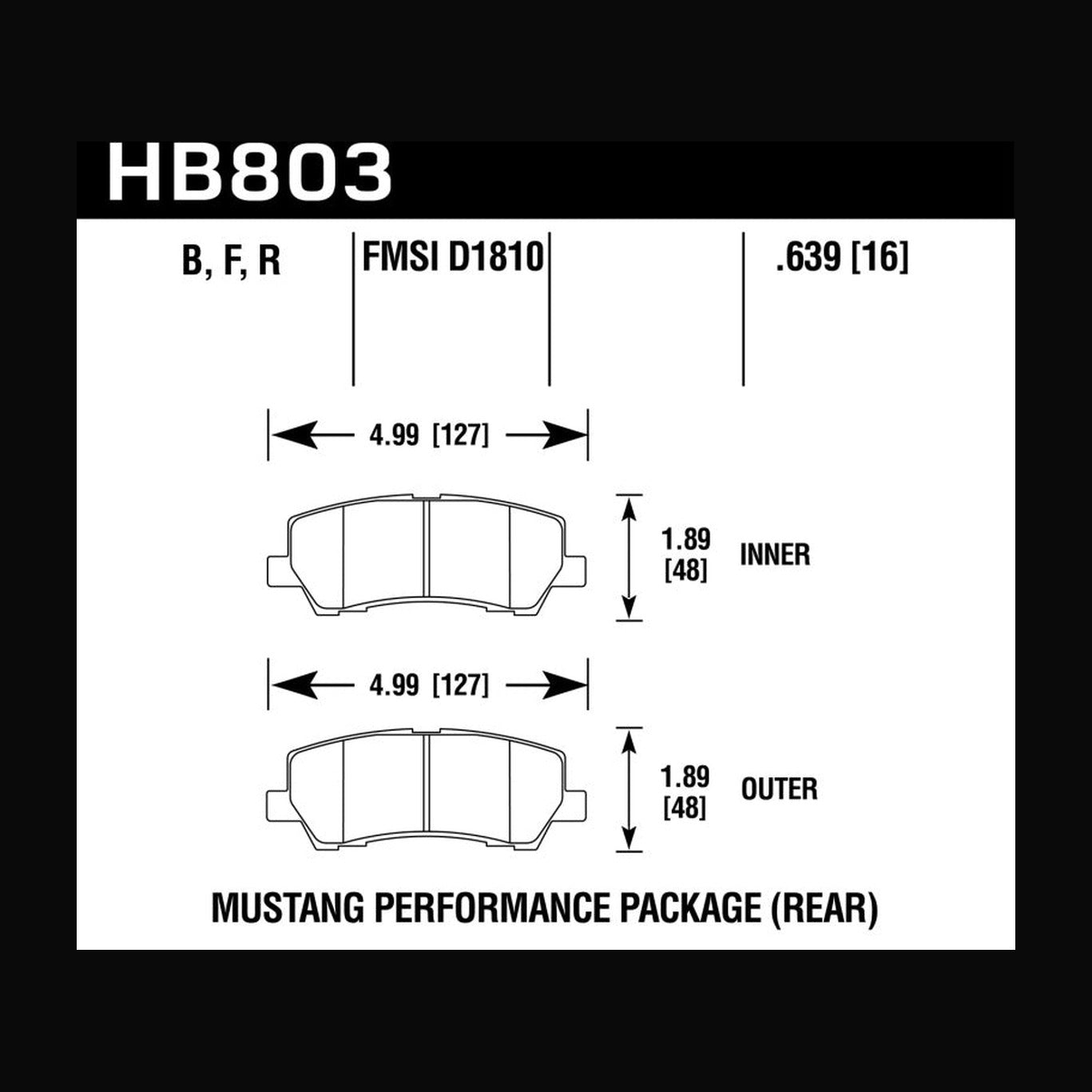 Hawk Performance Hawk 15-17 Ford Mustang Performance DTC-60 Rear Brake Pads
