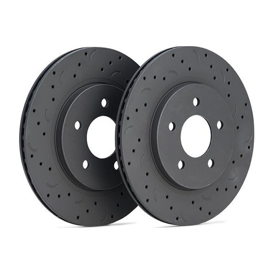 Hawk Performance Hawk Talon 2015 Ford Mustang 320mm w/ performance pkg. Drilled and Slotted Rear Brake Rotor Set