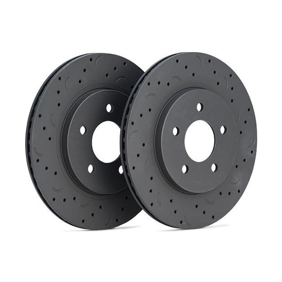 Hawk Performance Hawk Talon 2015 Ford Mustang 320mm w/ performance pkg. Drilled and Slotted Rear Brake Rotor Set