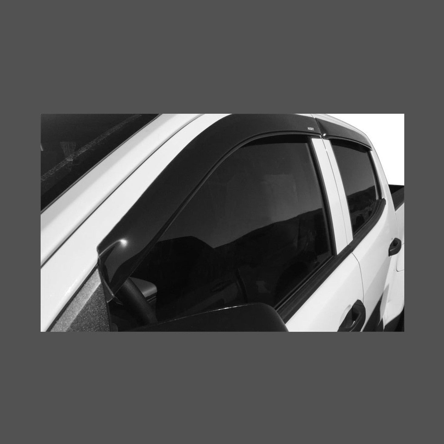 Husky Liners Husky Liners 04-14 Ford F-150 Supercab Ventvisor Low Profile (4pc) - Smoke, installed