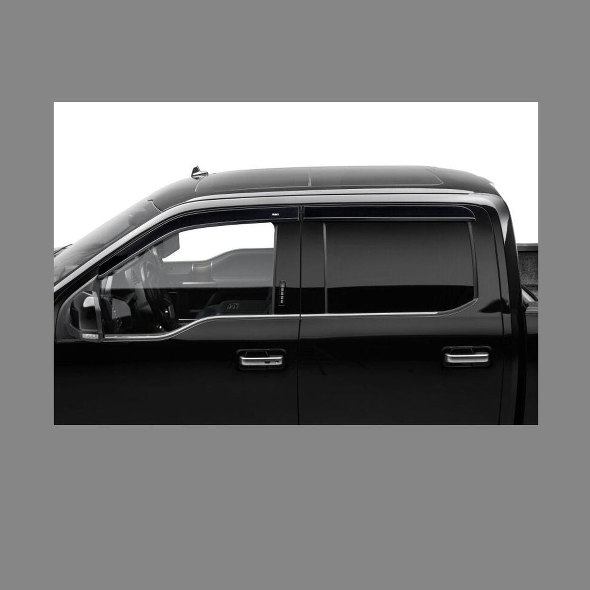 Husky Liners Husky Liners 15-24 Ford F-150 (Incl. Raptor/Lightning) Ventvisor Low Profile (4pc) - Smoke, installed