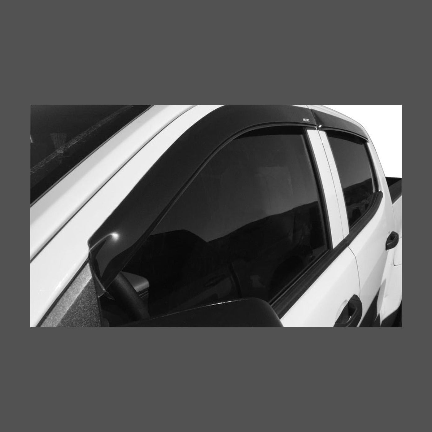 Husky Liners Husky Liners 15-24 Ford F-150 Supercab (Incl. Raptor) Ventvisor Low Profile (4pc) - Smoke, installed