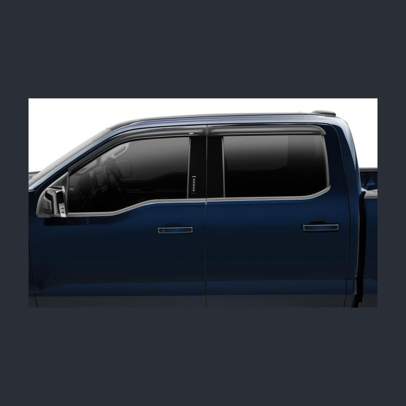 Husky Liners Husky Liners 15-24 Ford F-150 Supercab (Incl. Raptor) Ventvisor Low Profile (4pc) - Smoke, installed