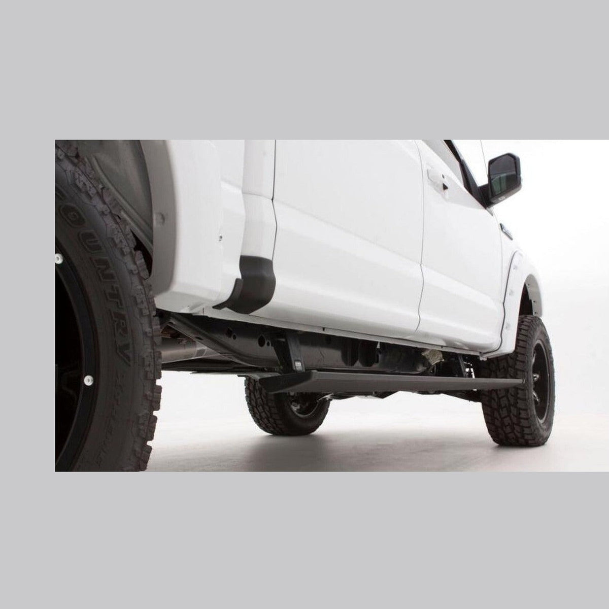 Husky Liners Husky Liners 09-14 Ford F-150 CC Trail Armor Rocker Panel & Sill Plate Cover (4pc) - Tex. Blk, installed
