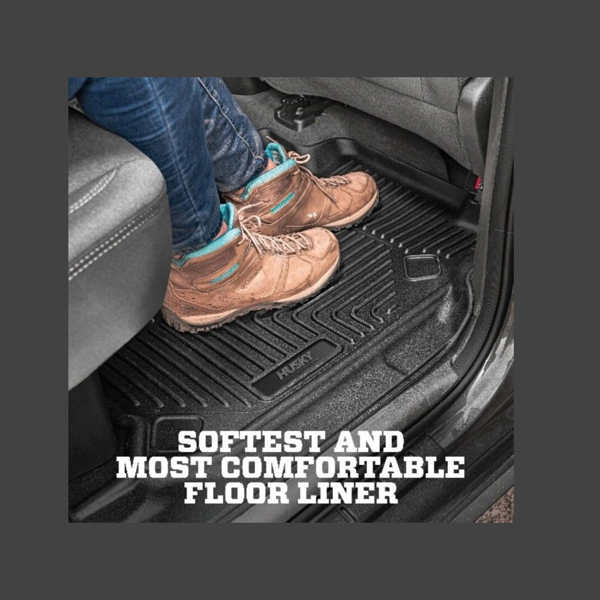 Husky Liners Husky Liners 15-23 Ford F-150 S.Crew/S.Cab X-Act Contour Black Front Seat Floor Liners