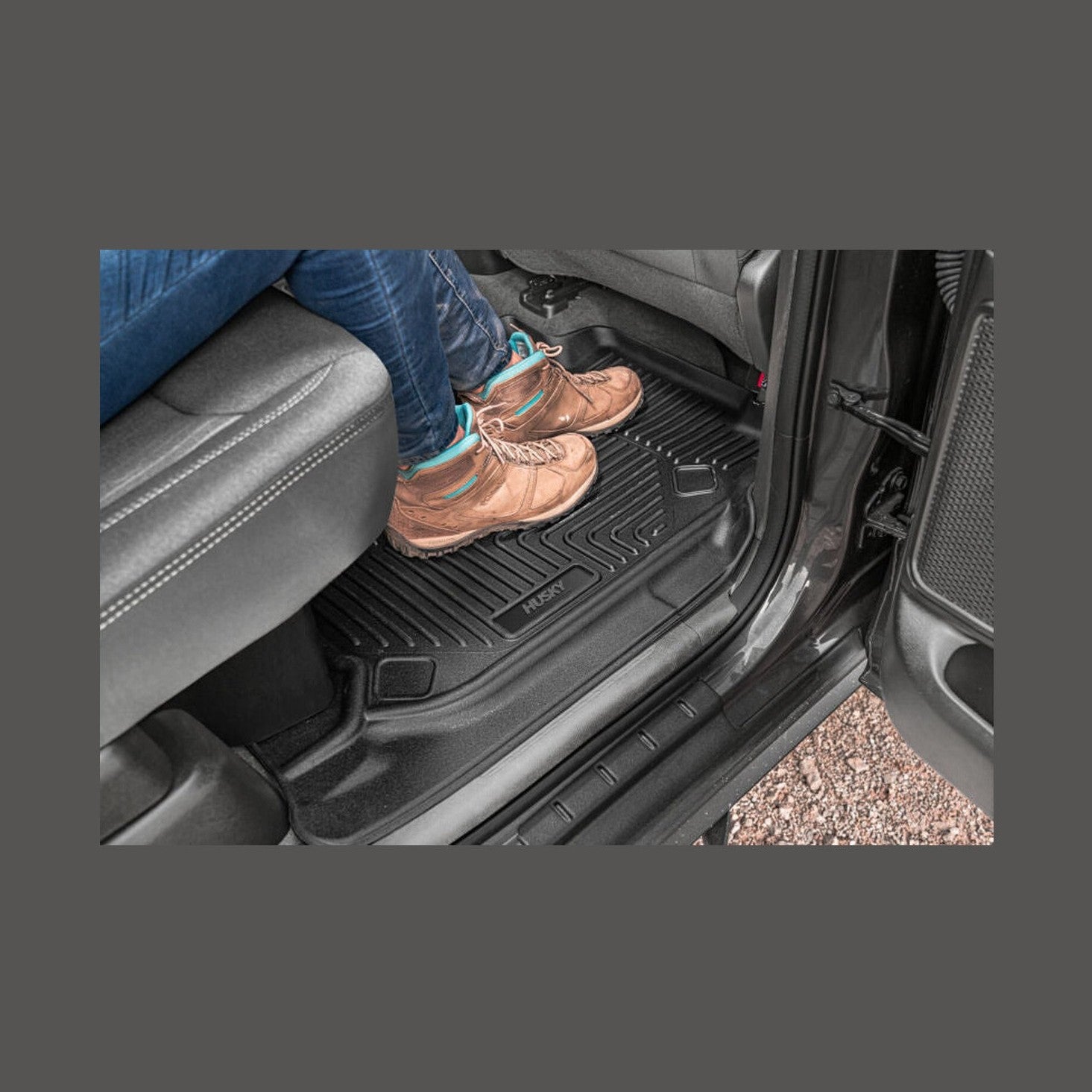 Husky Liners Husky Liners 15-23 Ford F-150 Super Cab X-Act Contour Black 2nd Seat Floor Liners, installed