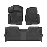 Husky Liners Husky Liners 21-23 Ford F-150 CC SC X-Act Contour Front & Second Row Seat Floor Liners - Black