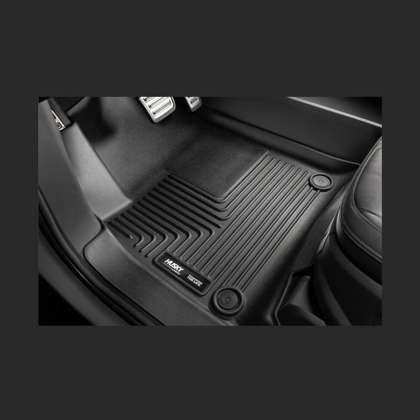 Husky Liners Husky Liners 21-23 Ford F-150 CC SC X-Act Contour Front & Second Row Seat Floor Liners - Black, installed