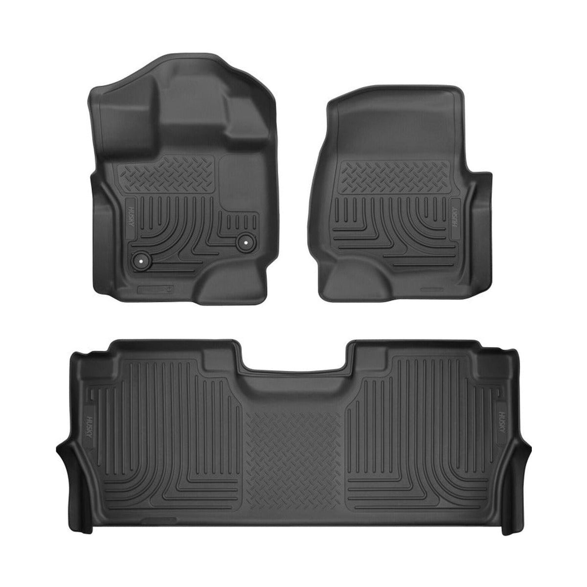 Husky Liners Husky Liners 21-23 Ford F-150 CC SC X-Act Contour Front & Second Row Seat Floor Liners - Black