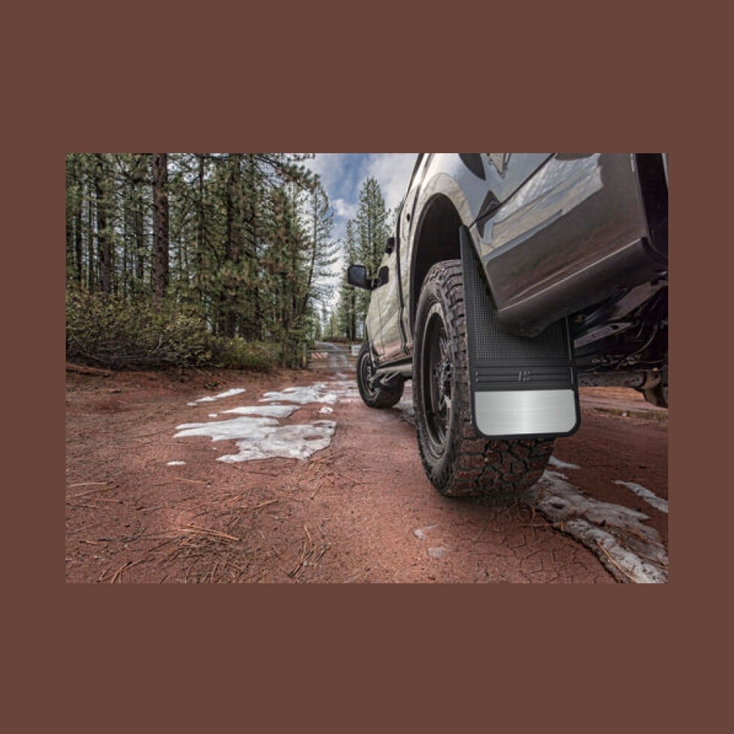 Husky Liners Husky Liners Universal 12in Wide Black Rubber Front Mud Flaps w/o Weight, installed