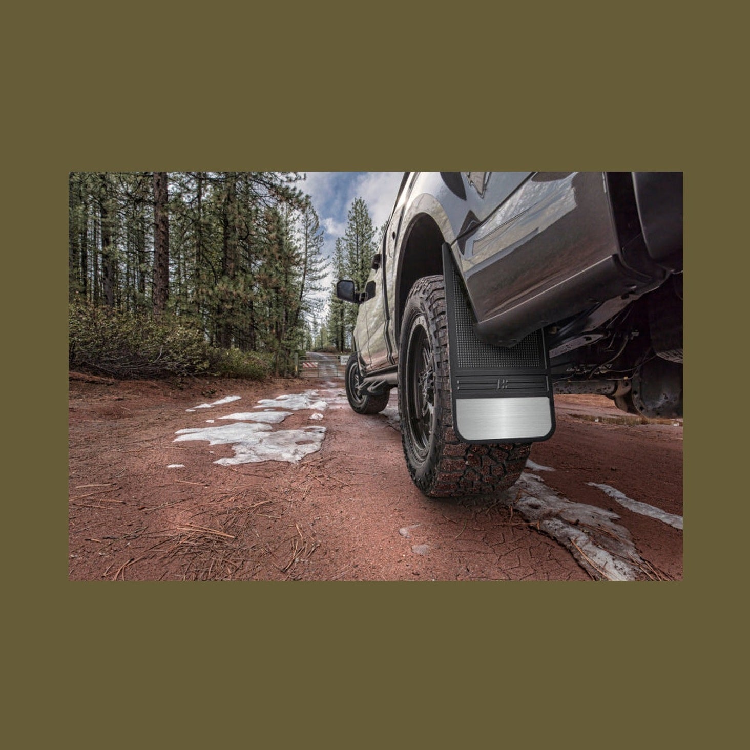 Husky Liners Husky Liners Universal 12in Wide Black Rubber Front Mud Flaps w/ Weight, installed