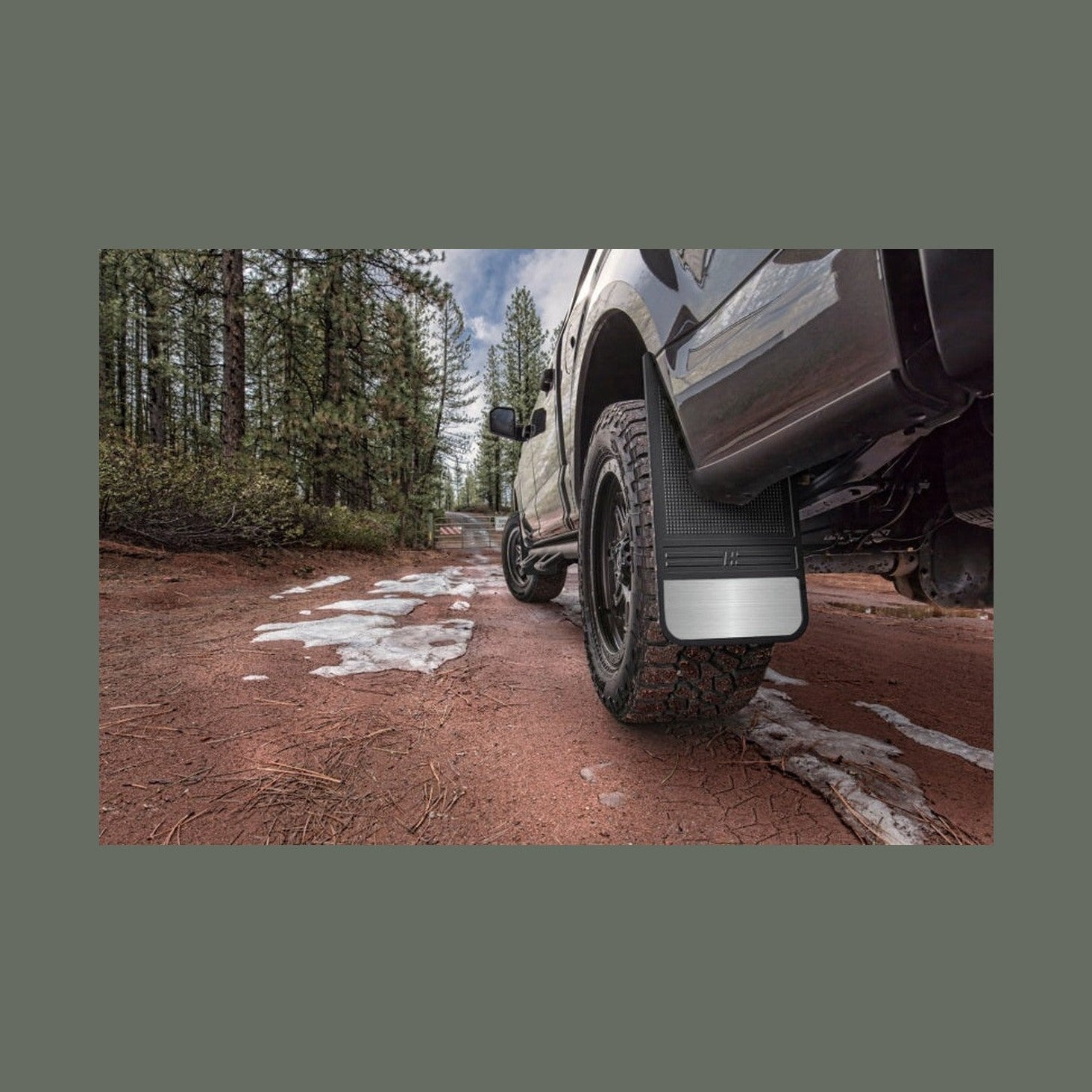 Husky Liners Husky Liners Universal 12in Wide Black Rubber Rear Mud Flaps w/ Weight, installed