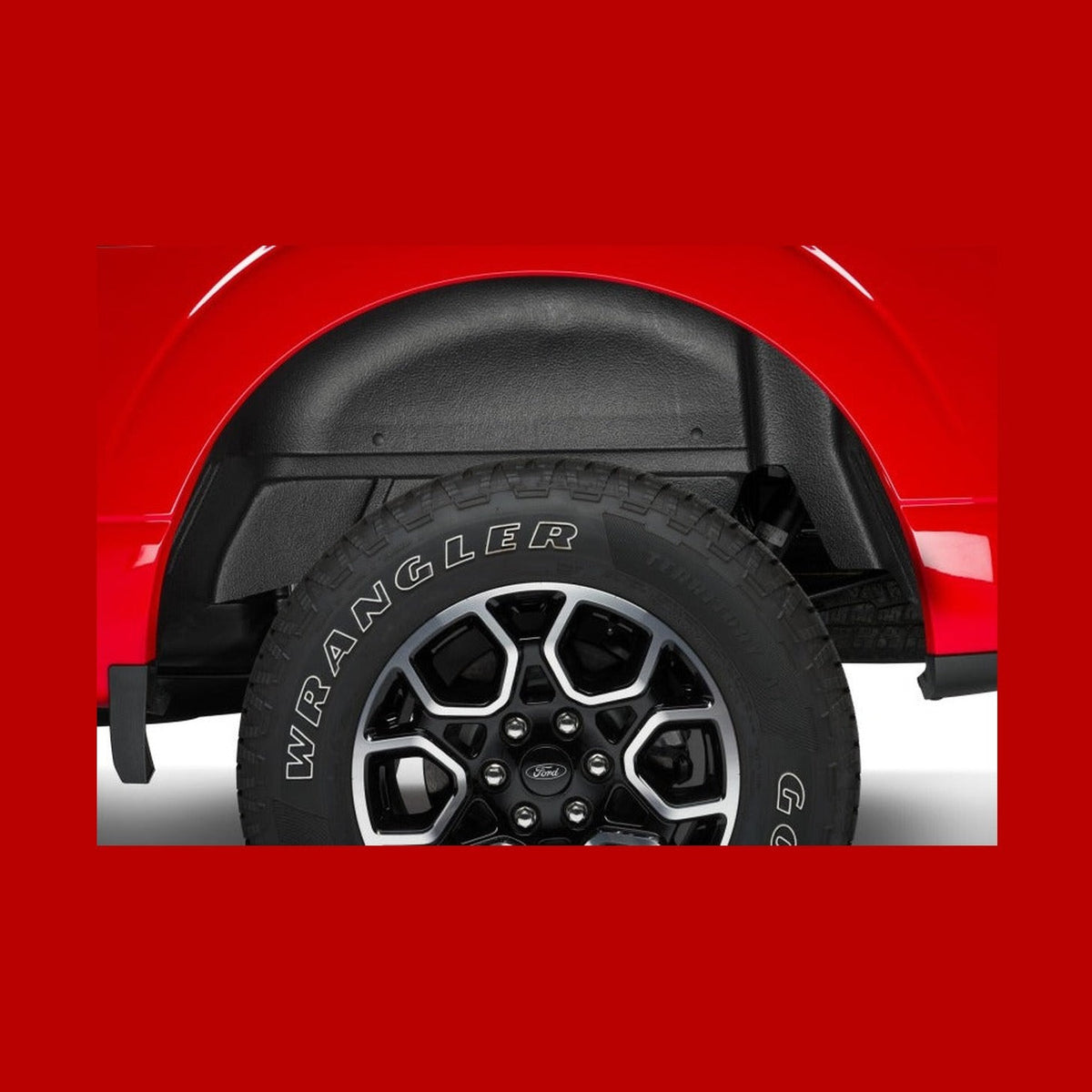 Husky Liners Husky Liners 21-23 Ford F-150 Rear Wheel Well Guards - Black, installed