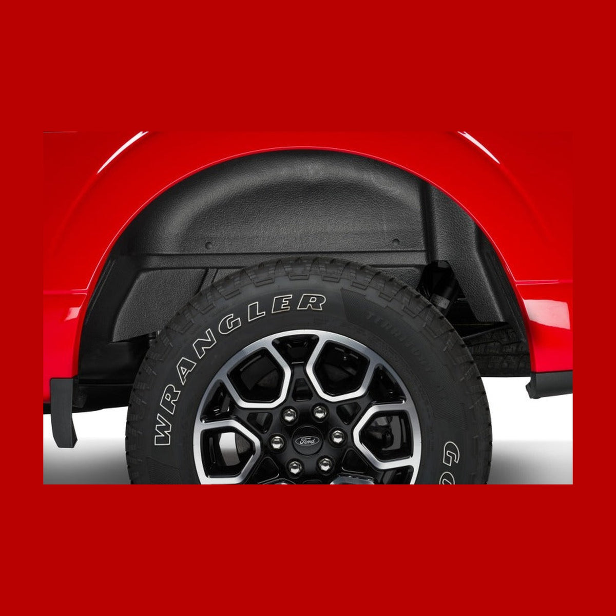 Husky Liners Husky Liners 21-23 Ford F-150 Rear Wheel Well Guards - Black, installed