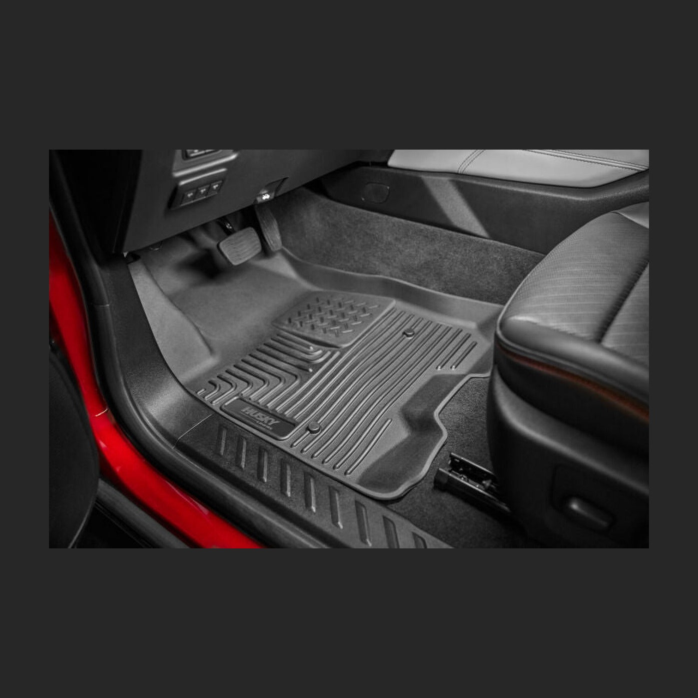 Husky Liners Husky Liners 15 Ford SuperDuty Super/Crew Cab WeatherBeater Center Hump Black Floor Liner, installed