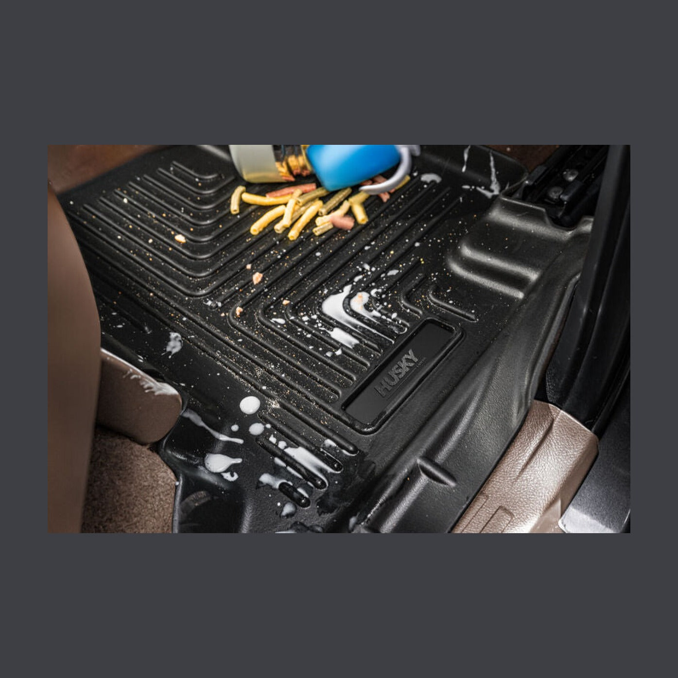 Husky Liners Husky Liners 15 Ford SuperDuty Super/Crew Cab WeatherBeater Center Hump Black Floor Liner, installed
