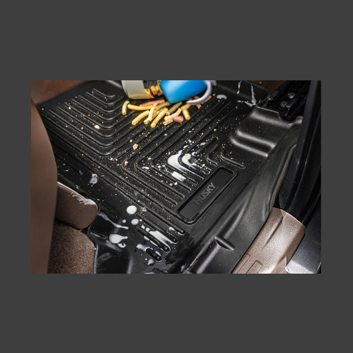 Husky Liners Husky Liners 15 Ford SuperDuty Super/Crew Cab WeatherBeater Center Hump Black Floor Liner, installed