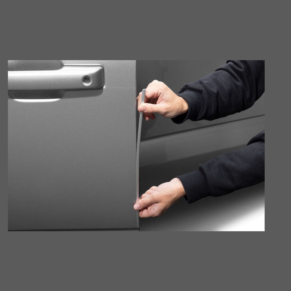 Husky Liners Husky Liners 21-25 Ford F150 Door Edge Guards (4pc Set) - Dark Mattery Gray PC, installed
