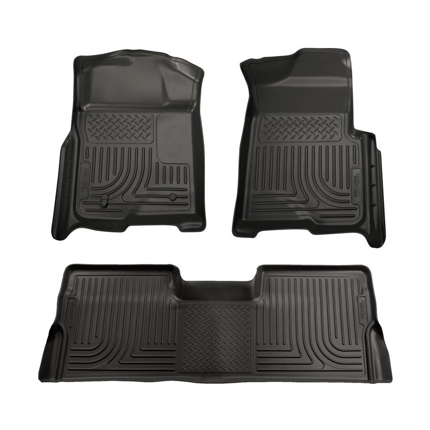 Husky Liners Husky Liners 09-12 Ford F-150 Super Crew Cab WeatherBeater Combo Black Floor Liners