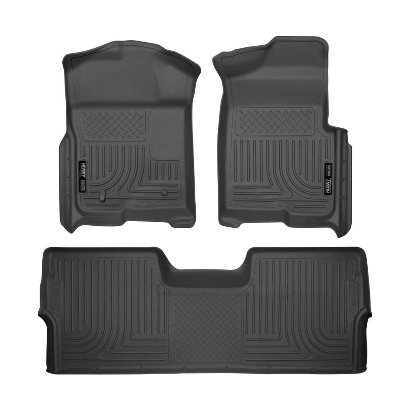 Husky Liners Husky Liners 09-12 Ford F-150 Super Crew Cab WeatherBeater Combo Black Floor Liners