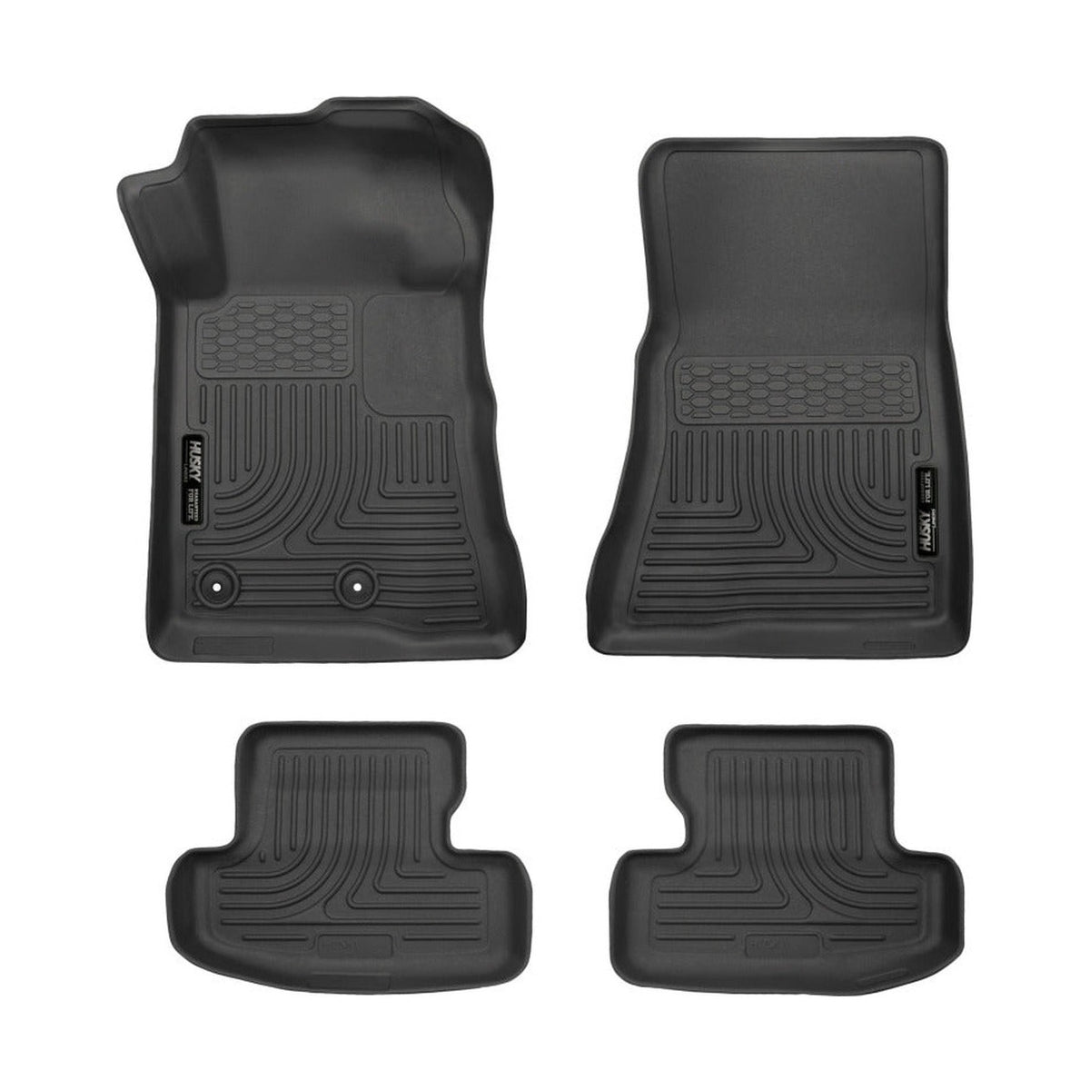Husky Liners Husky Liners 15-22 Ford Mustang WeatherBeater Black Front & Second Seat Floor Liner