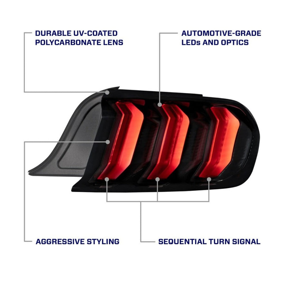 FORM Lighting Form Lighting 2015-2023 Ford Mustang LED Tail Lights Smoke (Pair)