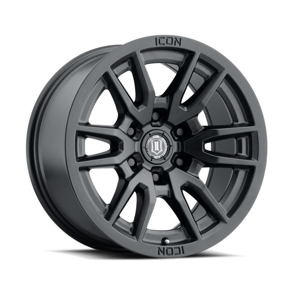 ICON ICON Vector 6 17x8.5 6x135 6mm Offset 5in BS 87.1mm Bore Satin Black Wheel